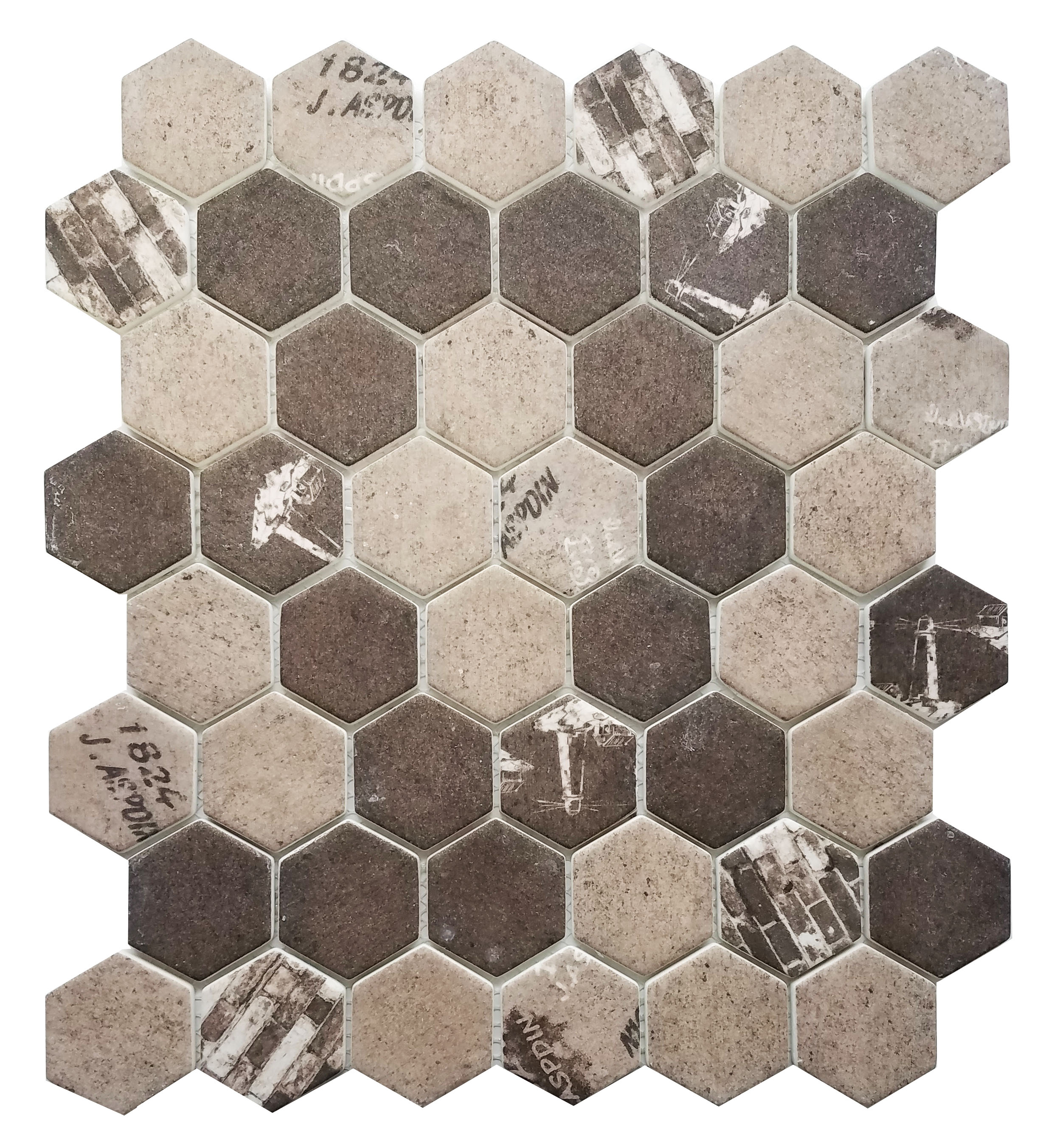 MA105-HX  2 x 2 Hexagon High density recycle glass 